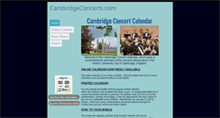 Desktop Screenshot of cambridgeconcerts.com